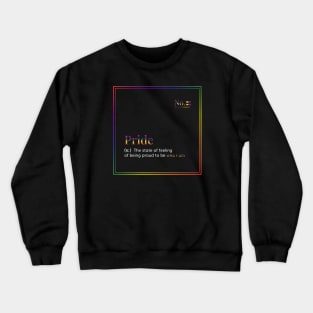 Subtle PRIDE Definition rainbow - black Crewneck Sweatshirt